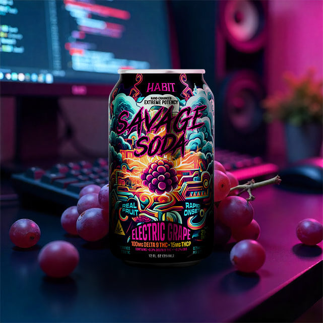 Delta 9 Savage Soda - Electric Grape - Image 2