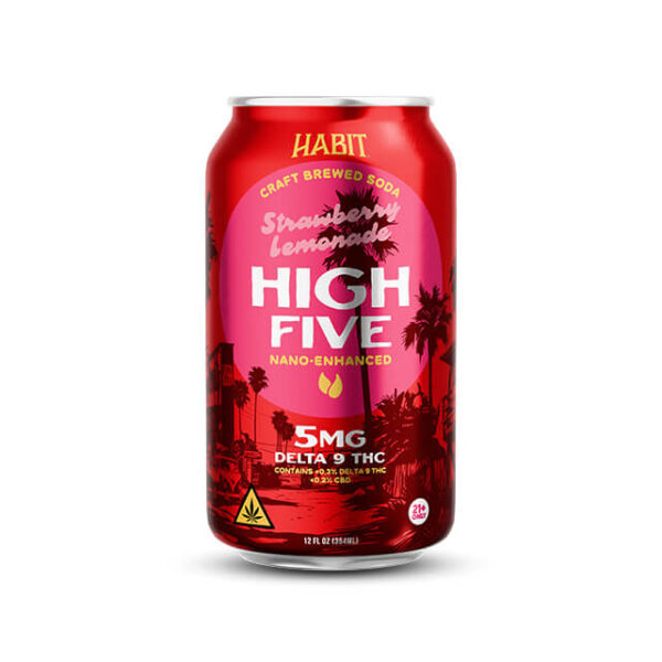 Delta-9-5mg-High-Five-Soda_Strawberry-Lemonade